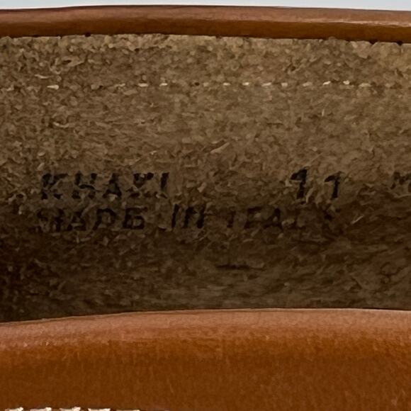 Bally Italy Mens Suede Leather Kilted Penny Loafers in Khaki Tan Size 11 - Picture 8 of 10